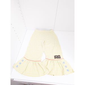 Matilda Jane girls green stripe flare pants size 4